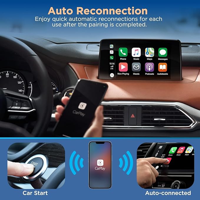 UWECAN iPhone Wireless CarPlay Adapter with USB Type C